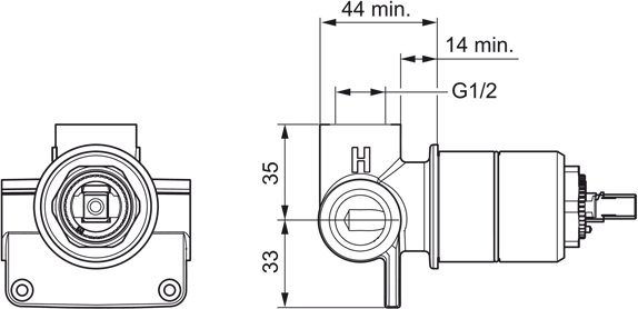 Комплект гигиенического душа Rossinka Polara со смесителем и шланговым подсоединением 1488