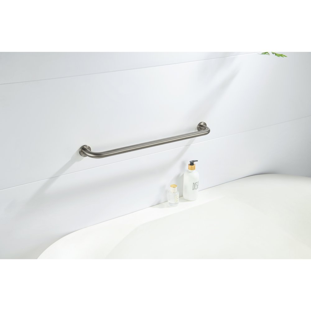 Поручень Aquatek 650 мм оружейная сталь шлифованный черный хром AQ4996BGM