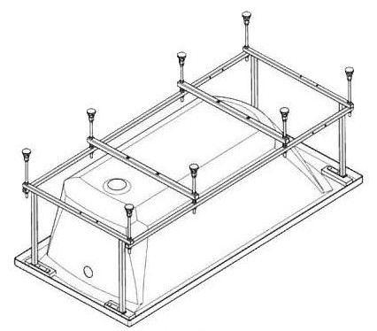 Монтажный комплект для ванны Santek ФИДЖИ 150х75 см 1.WH50.1.603