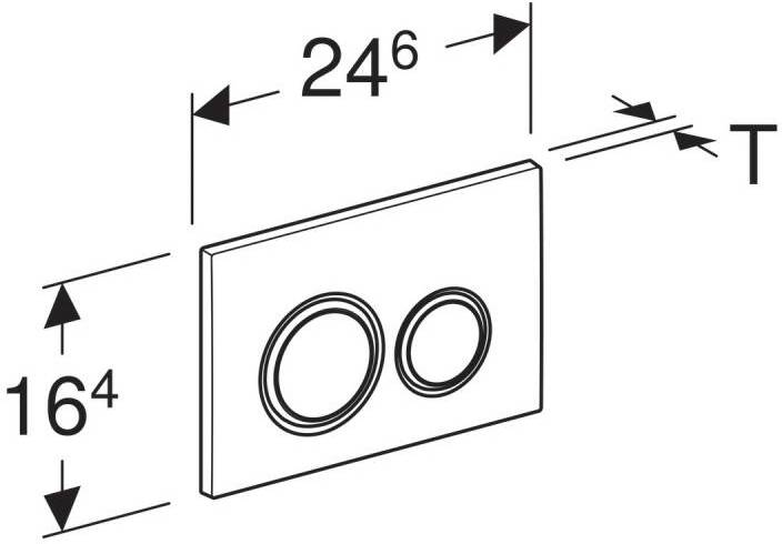Клавиша смыва Geberit Sigma21 двойная сланец Mustang/хром 115.884.JM.1