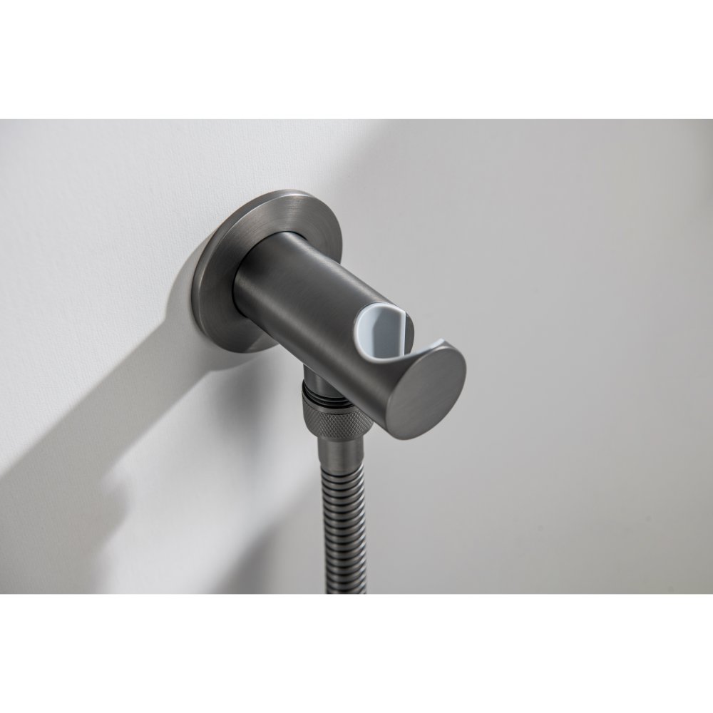 Набор с гигиеническим душем AQUATEK БЕТТА (смеситель + лейка + шланг) оружейная сталь AQ1119BGM