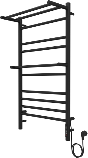 Полотенцесушитель электрический Aquatek Альфа П10 500х900 мм черный муар AQ EL RRP1090BL