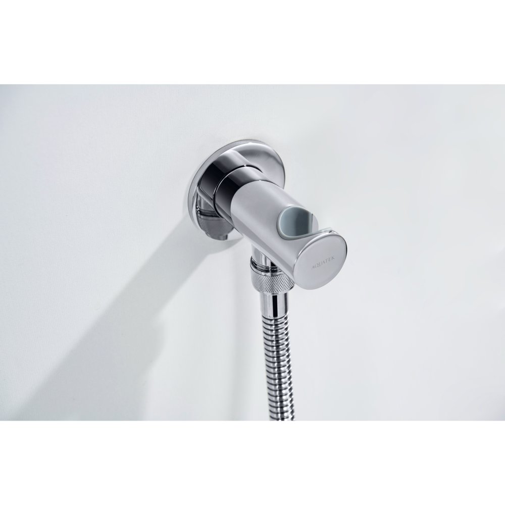 Шланговое подсоединение с держателем Aquanet AQ2464CR хром AQ2464CR