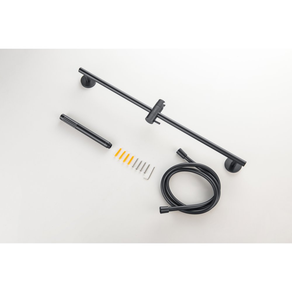 Душевой гарнитур Aquanet Европа 1jet 65 см матовый черный AQ2012MB