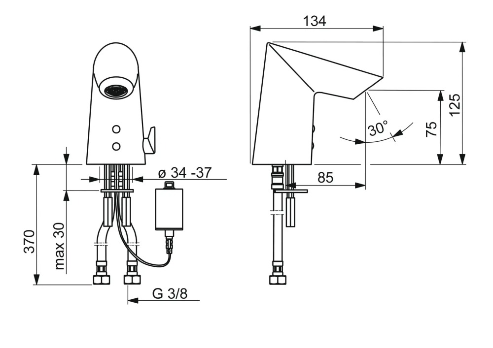 Смеситель для раковины электронный Oras Optima Bluetooth 1714FZ