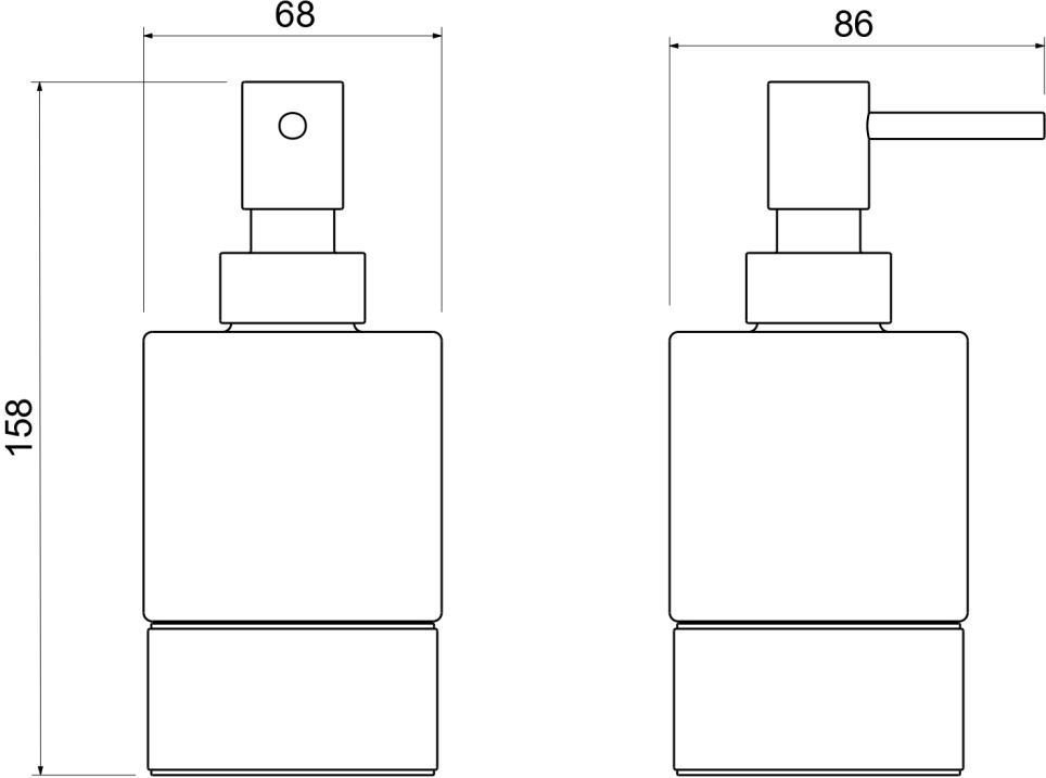 Дозатор для жидкого мыла настольный Aquatek Лира AQ4429CR