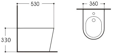 Биде подвесное Aquatek Вега 530х360х330 мм AQ1057-00