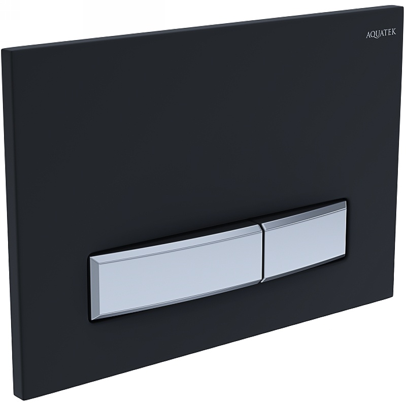 Панель смыва KDI Slim 009D-2 черный матовый прямоугольная клавиша хром KDI-0000031