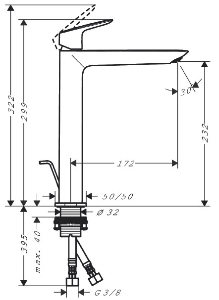 Смеситель для раковины Hansgrohe Logis Fine 240 71257000