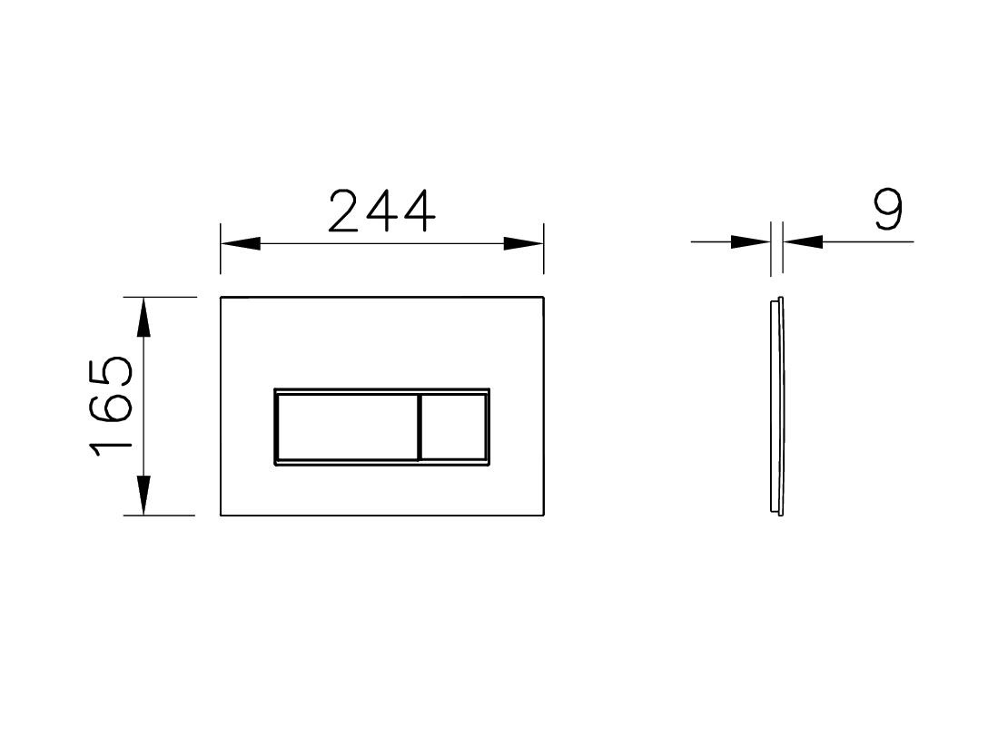 Панель смыва VitrA Root Square никель 740-2395