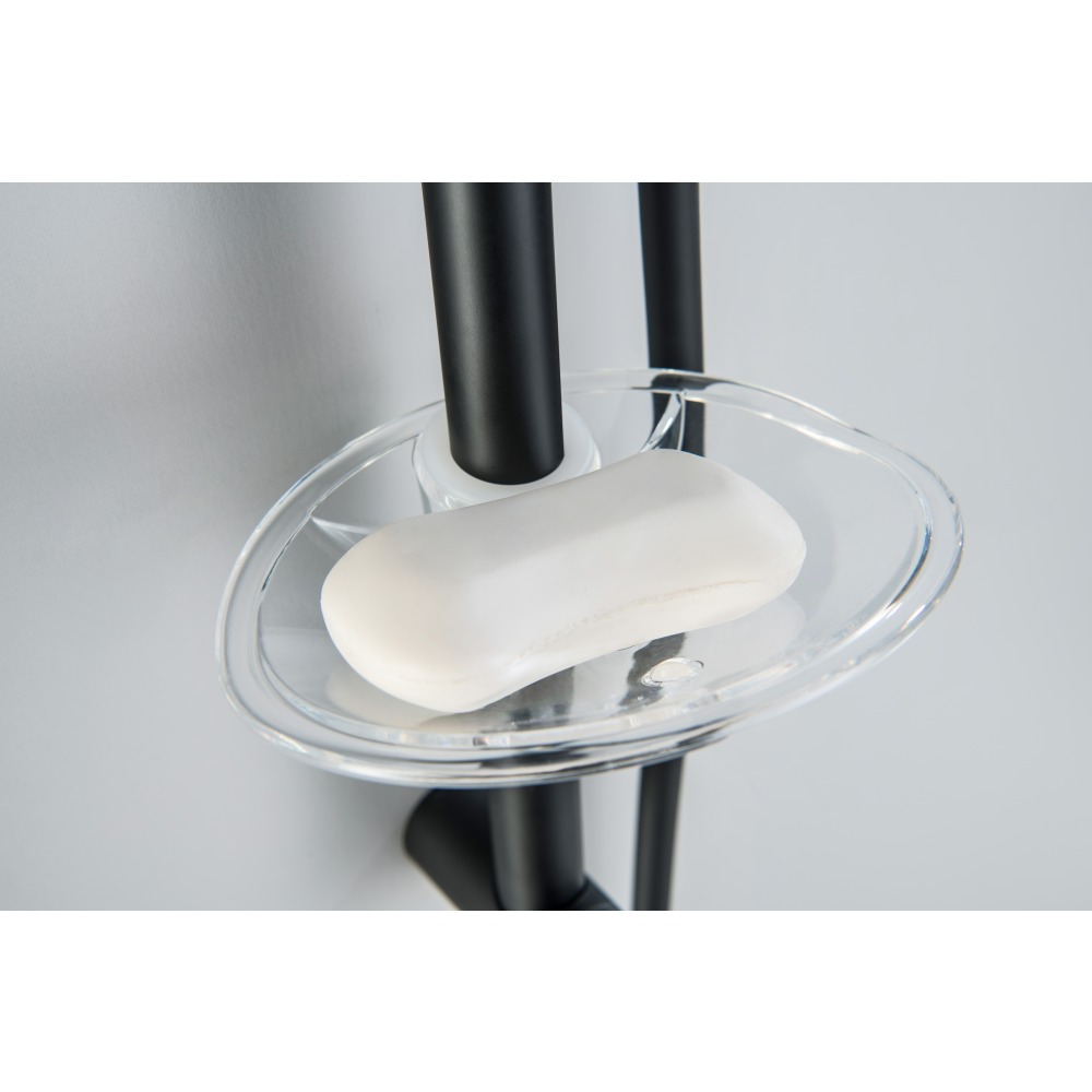 Душевой гарнитур Aquanet Оберон 3jet 60 см матовый черный AQ2014MB