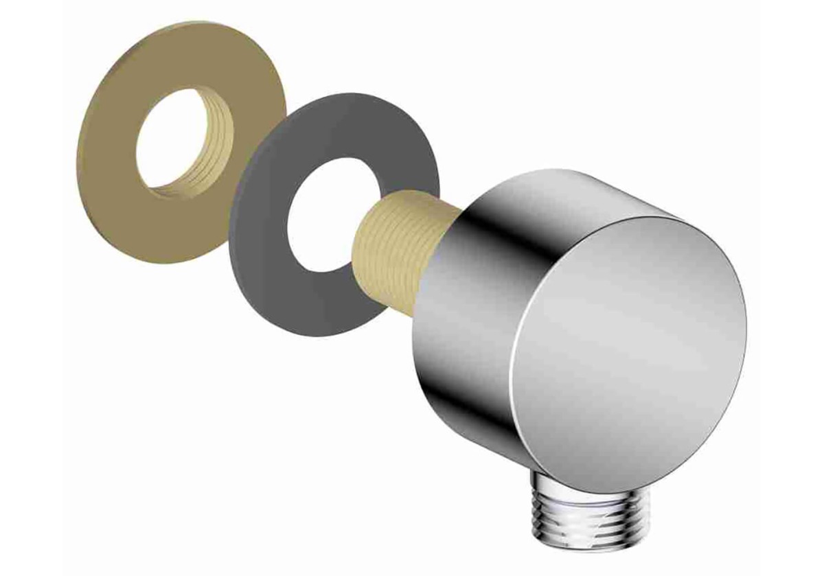 Шланговое подсоединение Aquatek хром AQ2454CR