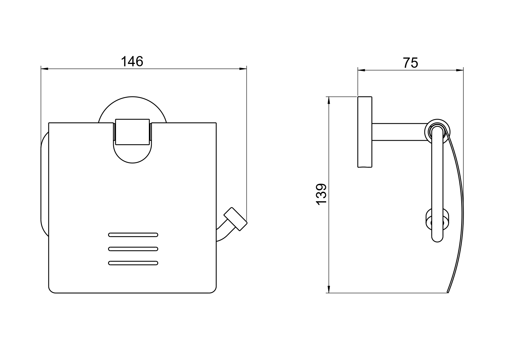 Бумагодержатель с крышкой Aquatek БЕТТА хром AQ4609CR