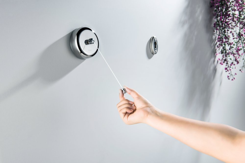 Веревка для белья Aquatek 2.5 м с держателем полированный хром AQ4994CR