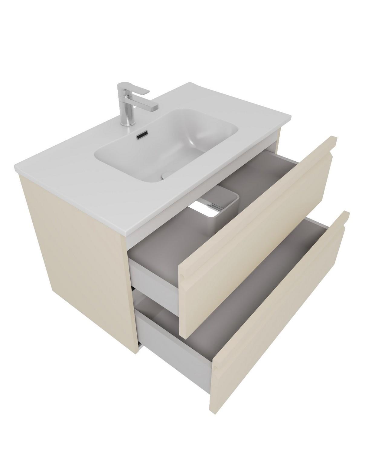 Комплект мебели для ванной AQUATON ВЕГА 60 с раковиной AQ0460-00 капучино светлый AQ77060-LC