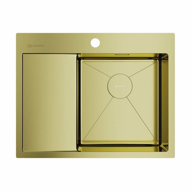 Мойка кухонная OMOIKIRI Akisame 65-R-LG 650x510 мм чаша справа светлое золото 4973084