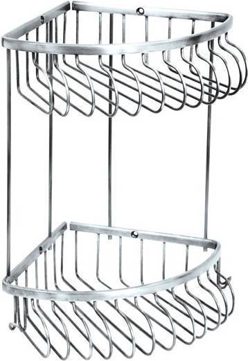 Полка угловая 2-ярусная Boheme Brillante 24.5х22х32 см хром 10453