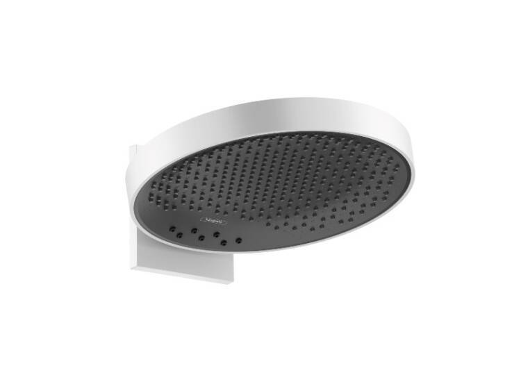 Верхний душ Hansgrohe Rainfinity 360 3jet с настенным подводом 360 мм белый матовый 26234700