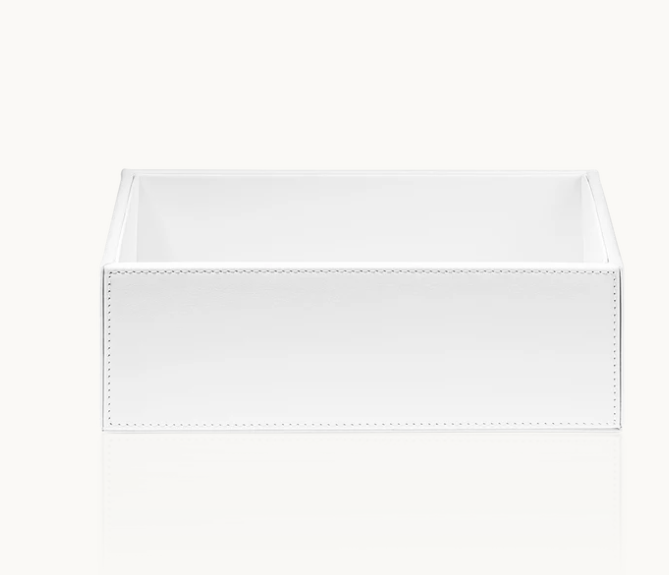 Емкость Decor Walther 245x130x90 мм искусственная кожа белый 0930650