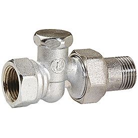 Клапан отсекающий прямой Giacomini R17D2 3/8 ВН хромированный R17DX002