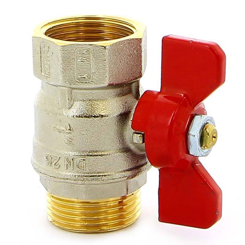 Кран шаровой Tiemme MISTRAL НВ бабочка 1 2360011