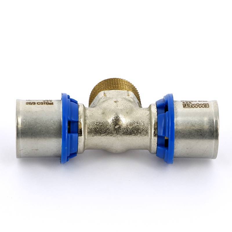 Тройник пресс с наружной резьбой EMMETI 20х1/2х20 28101414