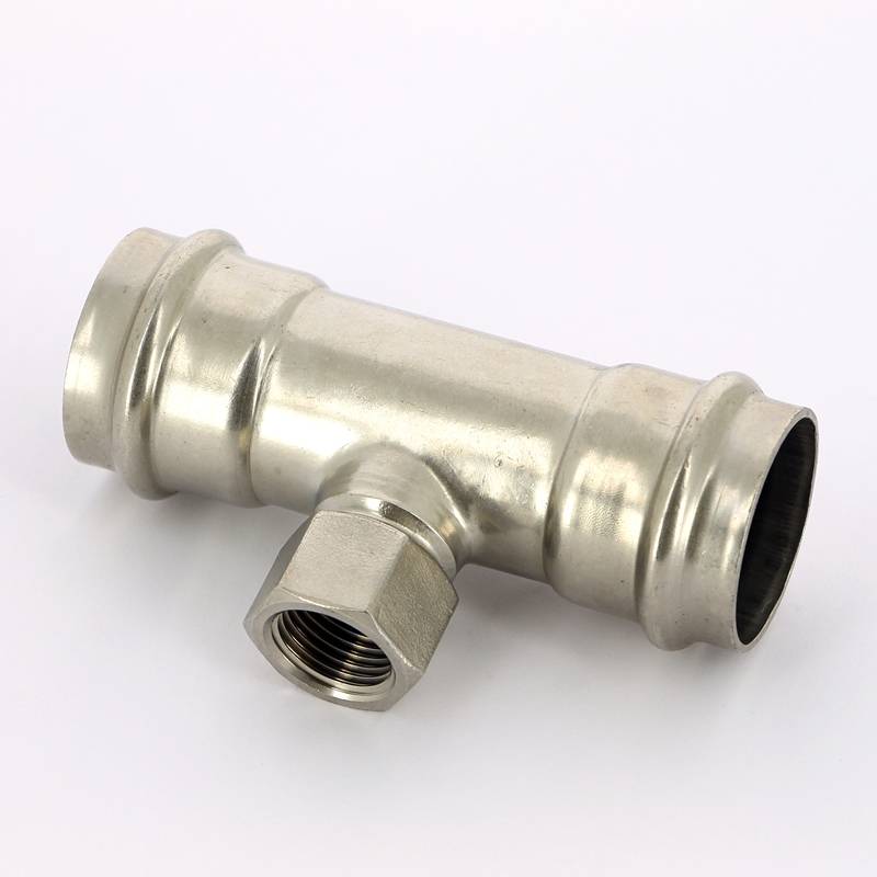 Тройник пресс IBP B-Press Inox 35x1/2x35 мм нержавеющая сталь PS4130G0350435