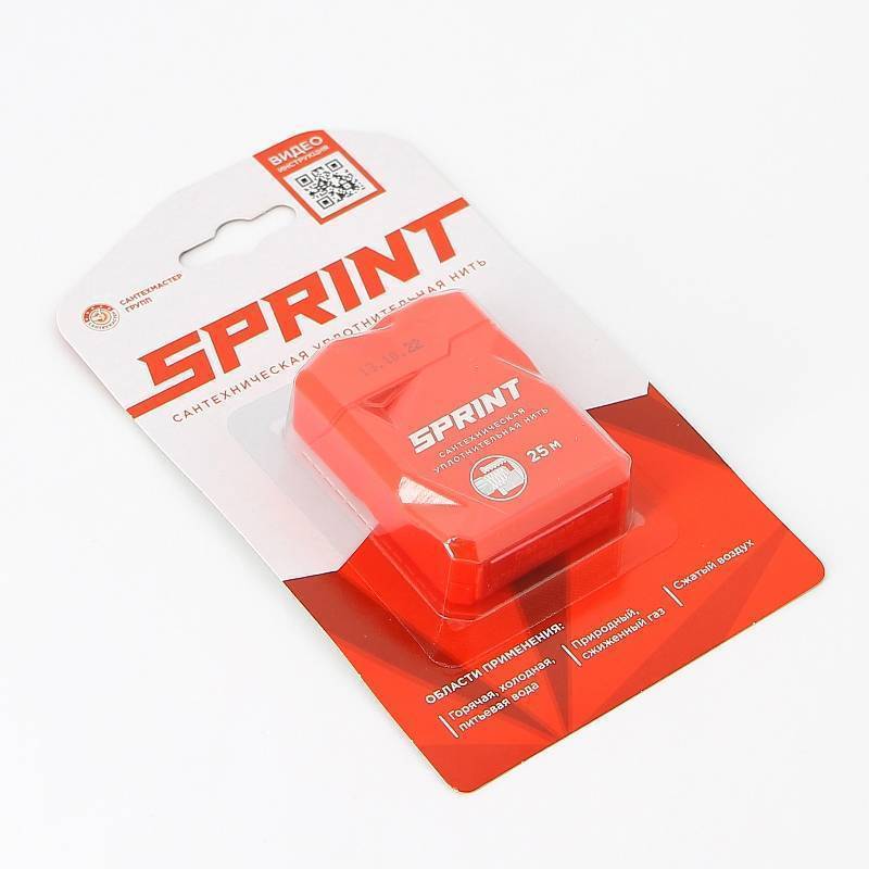 Нить уплотнительная Сантехмастер Sprint 25 м блистер 61010