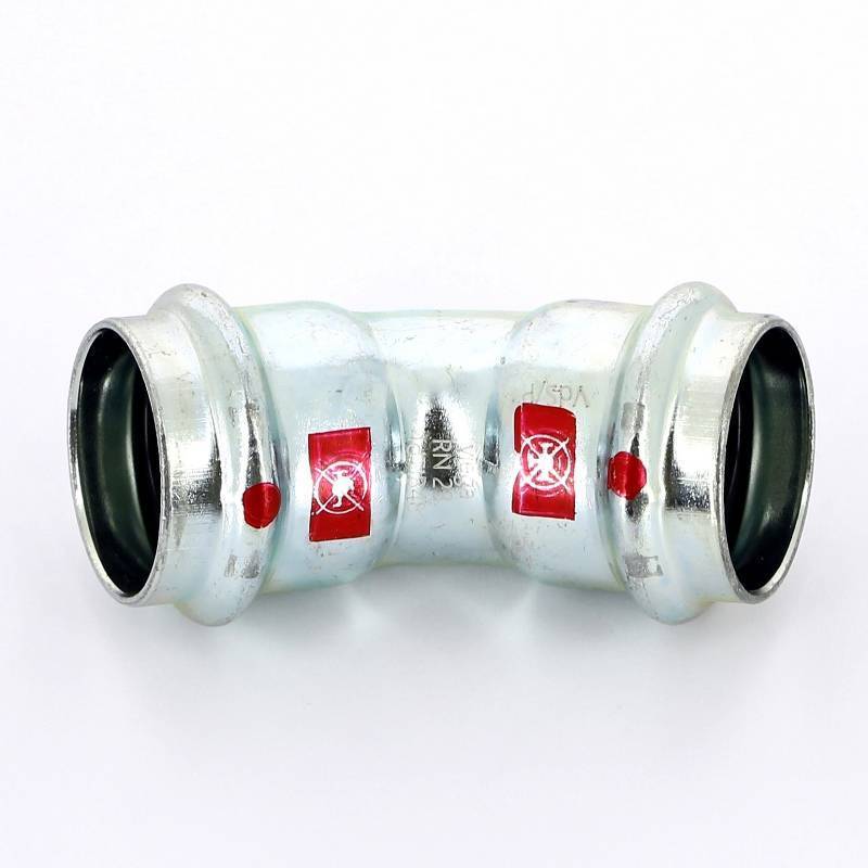 Угол пресс 45° Viega Prestabo 28 мм оцинкованная сталь 558291