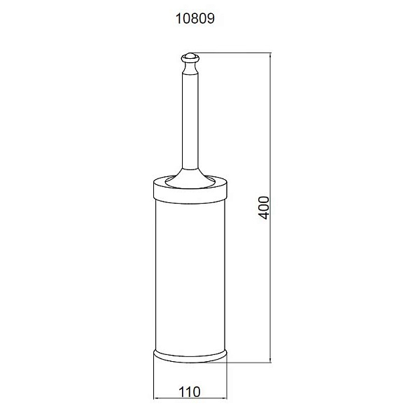 Ершик для туалета Boheme Provanse напольный бронза 10809