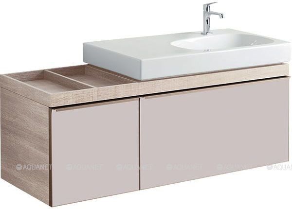Тумба для раковины Geberit Citterio 133.4х55.4х50.4 см полка слева бежевый 500.568.JI.1