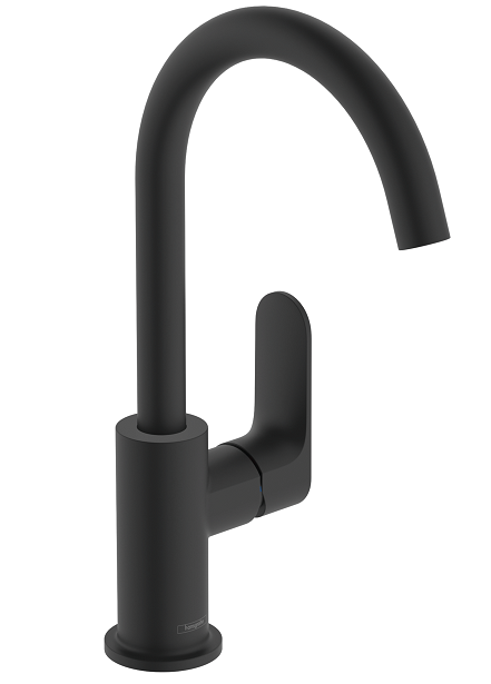 Смеситель для раковины Hansgrohe Rebris S 80 CoolStart черный матовый 72536670