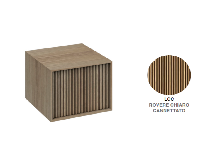 Ящик Scarabeo Laila 39.5x35x30 см для консоли 2701/2702 Rovere Chiaro Cannettato 2718LCC