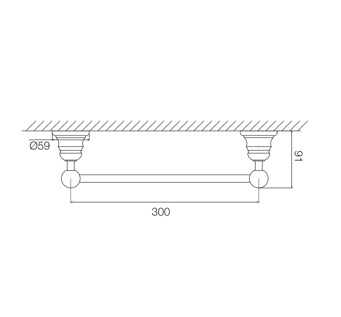 Полотенцедержатель Fima Carlo Frattini Accessori 300 мм золото F606030OR