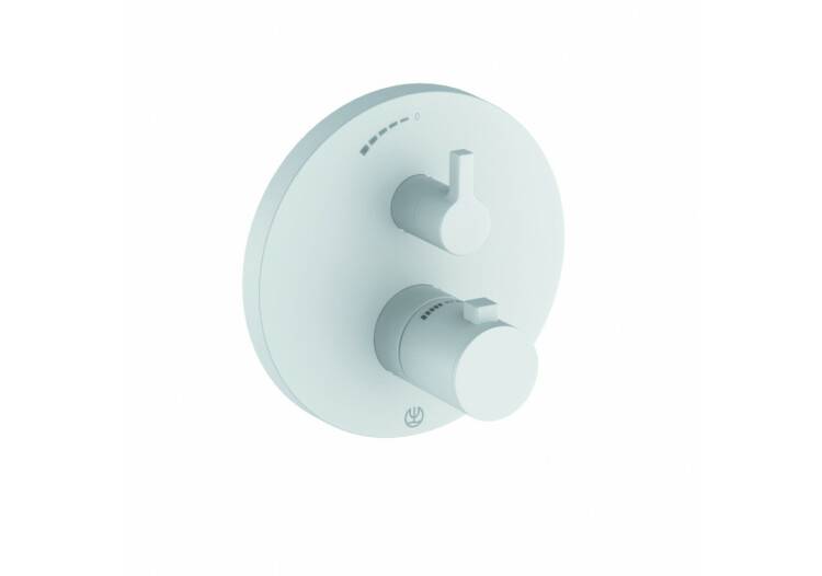Смеситель для душа Kludi Nova Fonte Puristic термостат встраиваемый на 2 потребителя белый матовый 208355315