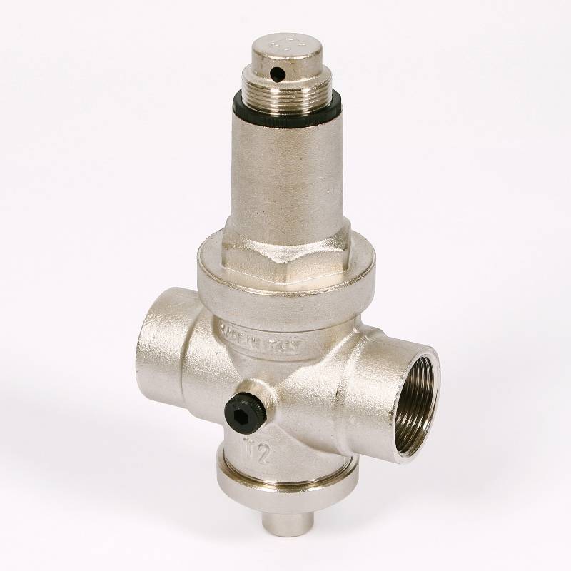 Редуктор давления UNI-FITT 204N ВВ никелированный с отверстием под аксиальный манометр 1 1/4 204N5140