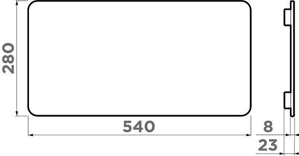 Разделочная доска Omoikiri CB-Sumi-78-LB пластик 28x54 см 4999033