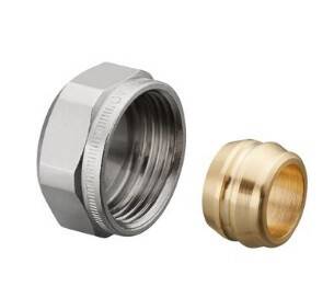 Набор со стяжным кольцом Oventrop Ofix CEP 16 мм G 3/4 никелированный 1027476