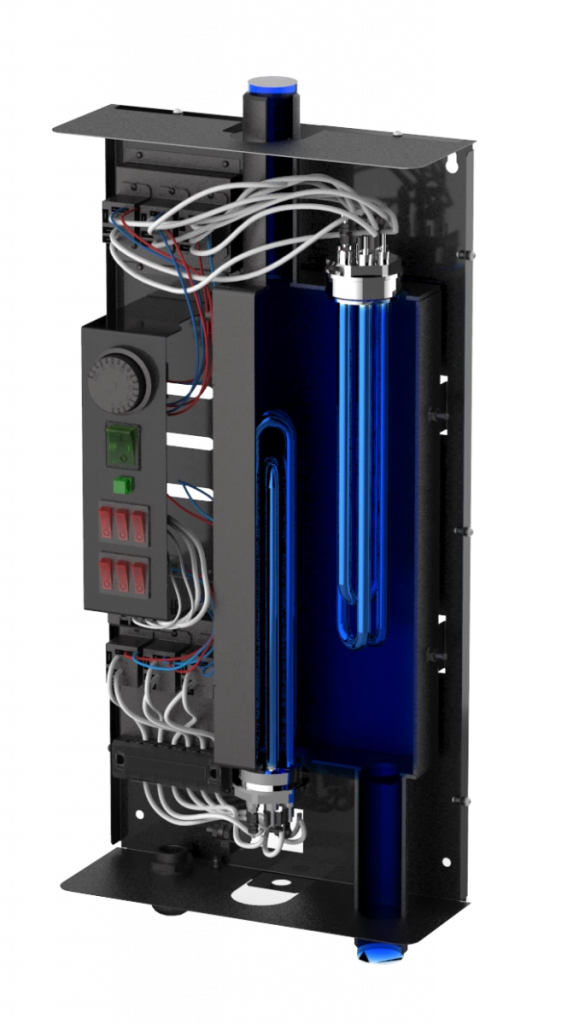 Котел твердотопливный Теплодар Куппер Спутник (2.0)-18 черный 18 кВт АОК1.06.000.00-05