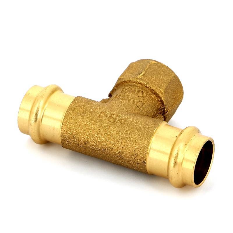 Тройник пресс-В IBP B-Press 22x3/4x22 мм бронза P4130G02206022