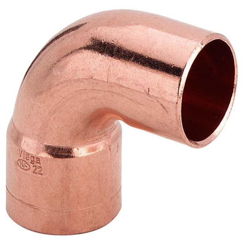 Угол медный 90 градусов однораструбный под пайку Viega 15 мм 100414