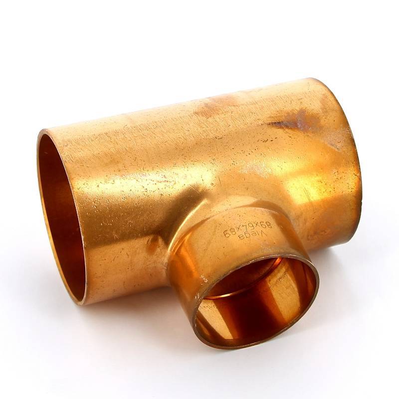 Тройник медный под пайку Viega 88.9х64х88.9 мм 595241