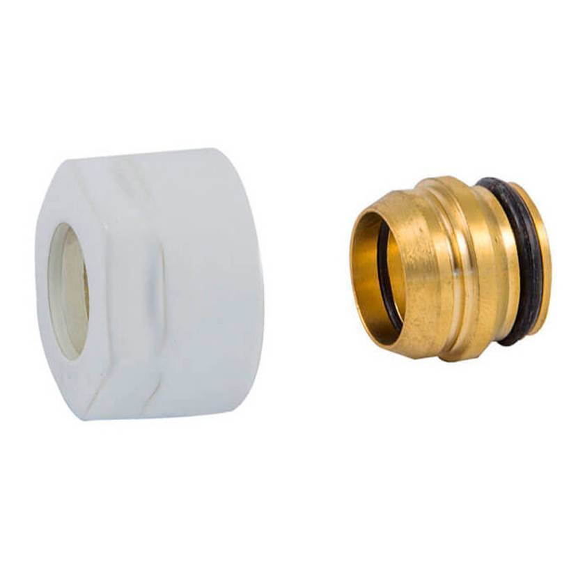 Присоединение резьбовое Schlosser для медных трубок 3/4 x 15 мм белое 602500001