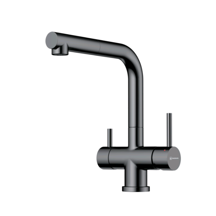 Смеситель для кухни OMOIKIRI Takamatsu-S вороненая сталь 4994564