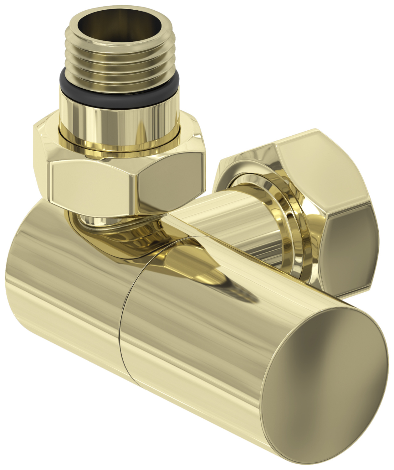 Вентиль регулировки температуры Сунержа 3D левый цилиндр G 1/2 x G 3/4 шампань глянец 020-1402-1234