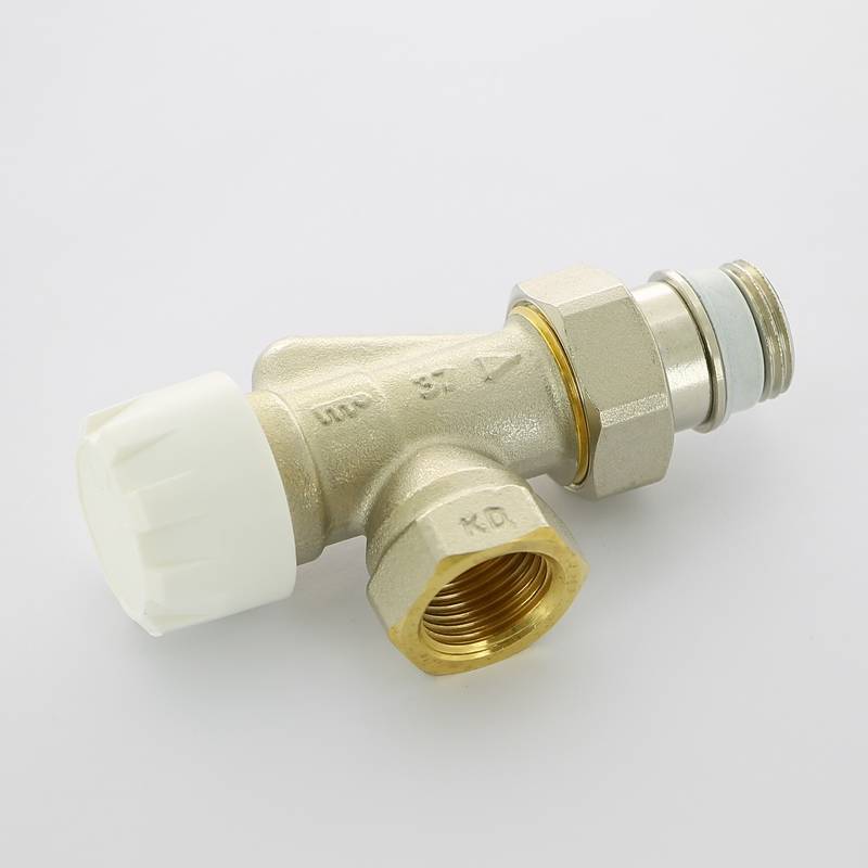 Вентиль термостатический Simplex угловой-осевой HB 1/2 с преднастройкой никелированный F34008