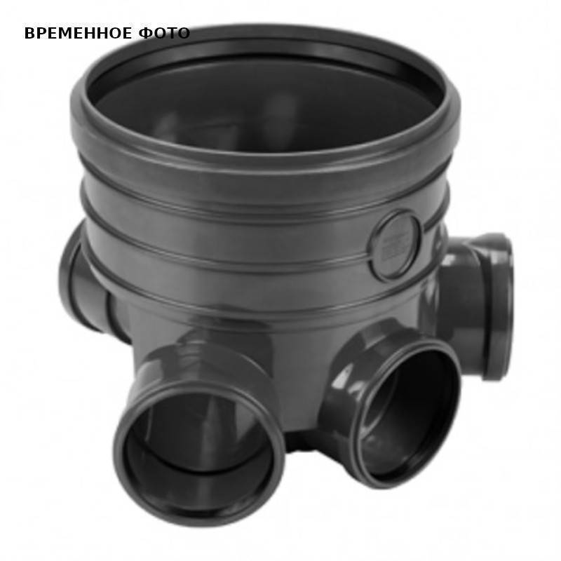 Днище колодца (кинета) Wavin тип 400 три входа один выход 634115