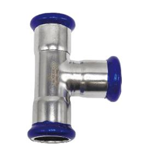 Тройник равнопроходной Comap SudoPress Stainless 18 мм нержавеющая сталь SS54005