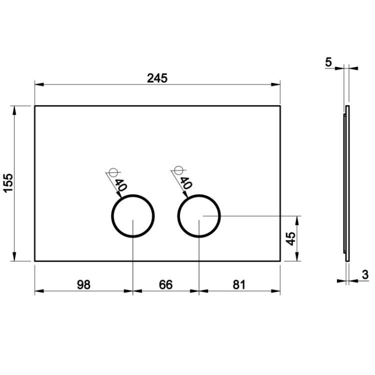 Клавиша смыва Gessi для инсталляции Geberit Sigma 245x5x155 мм цвет Brass PVD 54611710
