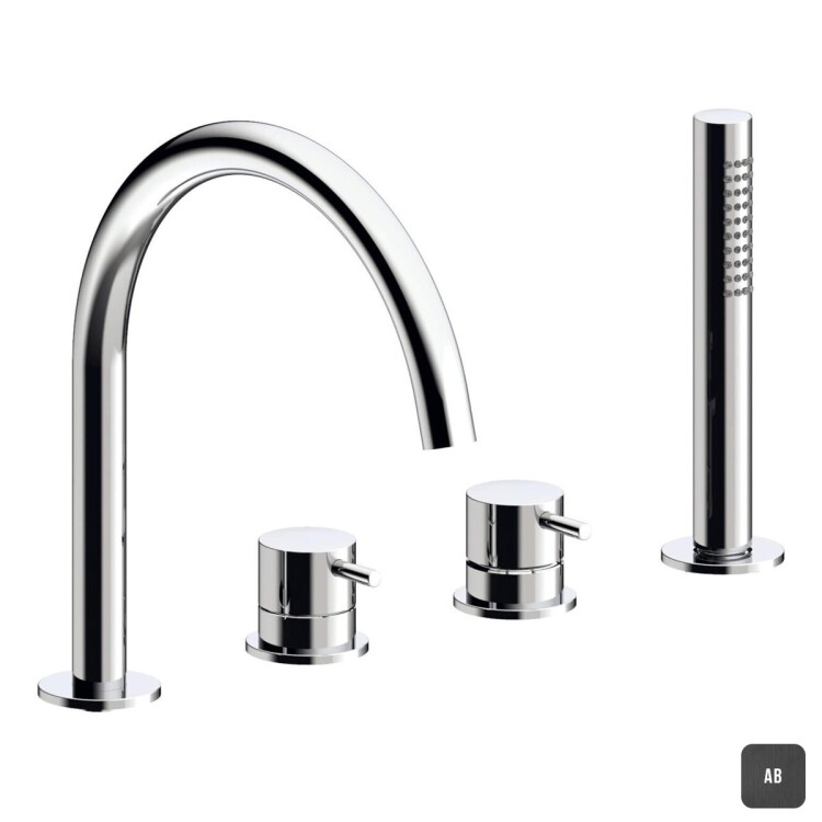 Смеситель для ванны и душа Almar скрытого монтажа Absolute Black Brushed PVD E214006AB